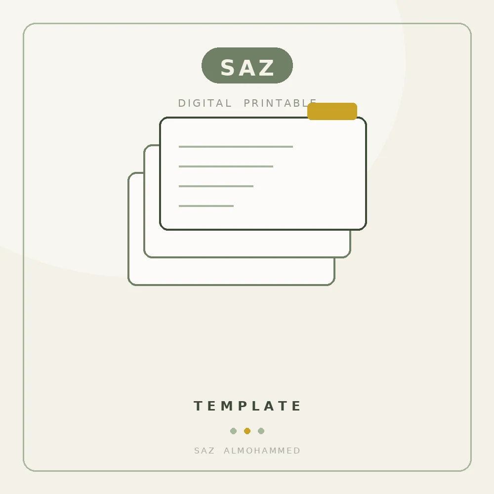 حزمة ملصقات رقمية للتخطيط — ساز المحمد | SAZ